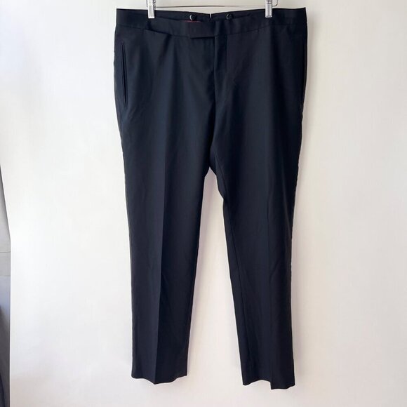 Suit supply Tuxedo black wool pants, Size 42 H58 - Picture 1 of 11